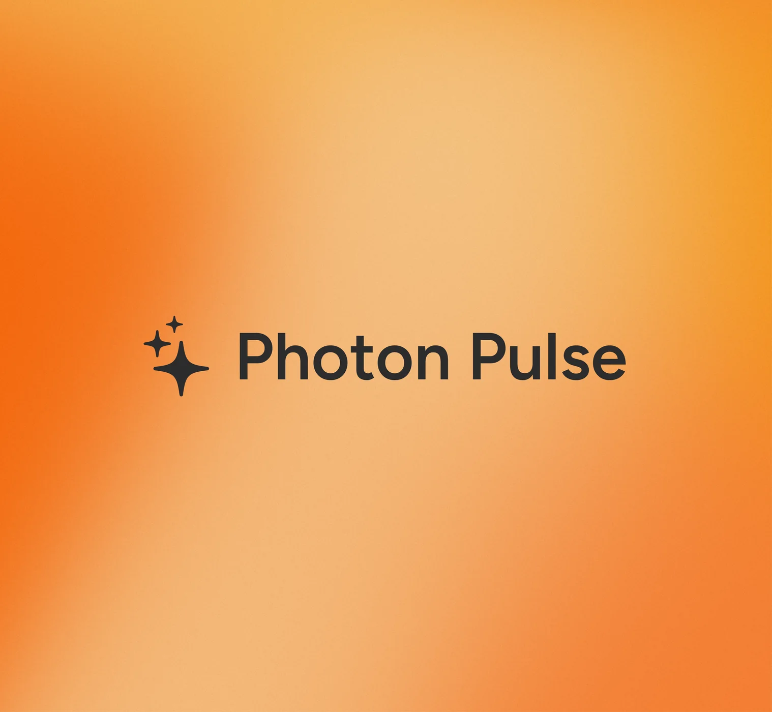 The Photon Pulse wordmark on an orange gradient.